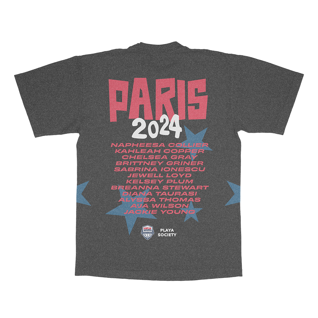 Playa Society 2024 USA Basketball Roster T-shirt